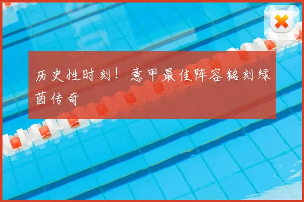 历史性时刻!意甲最佳阵容铭刻绿茵传奇